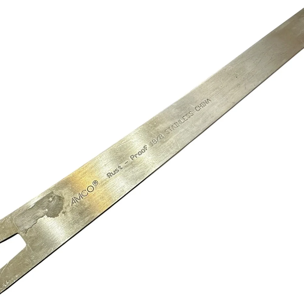 AMCO Spatula‎ 13 Inch Stainless Steel Handle Nylon Turner Flipper Wide